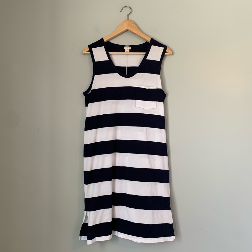 J Crew 100% Cotton Striped Lightweight Dress